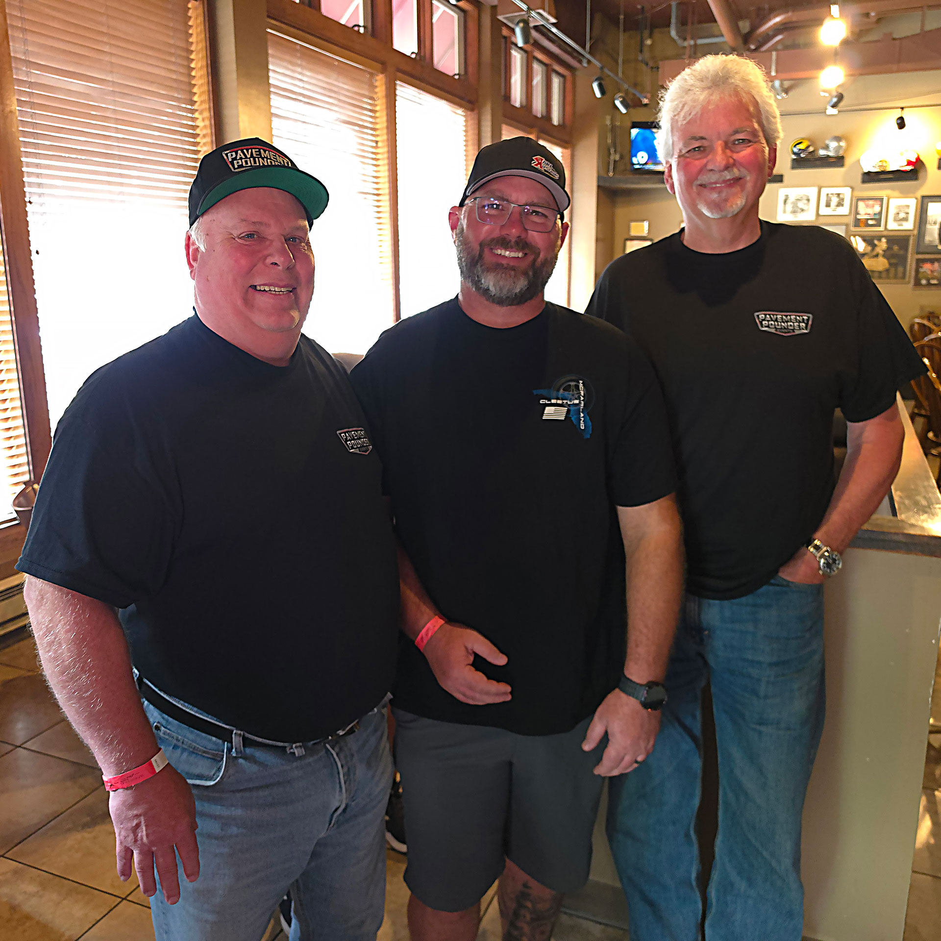 Bob Church, left, Phil Jacobs, right, and Jason Taylor.